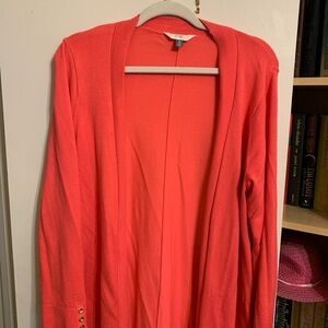 Terra & Sky Women's Cardigan in Coral